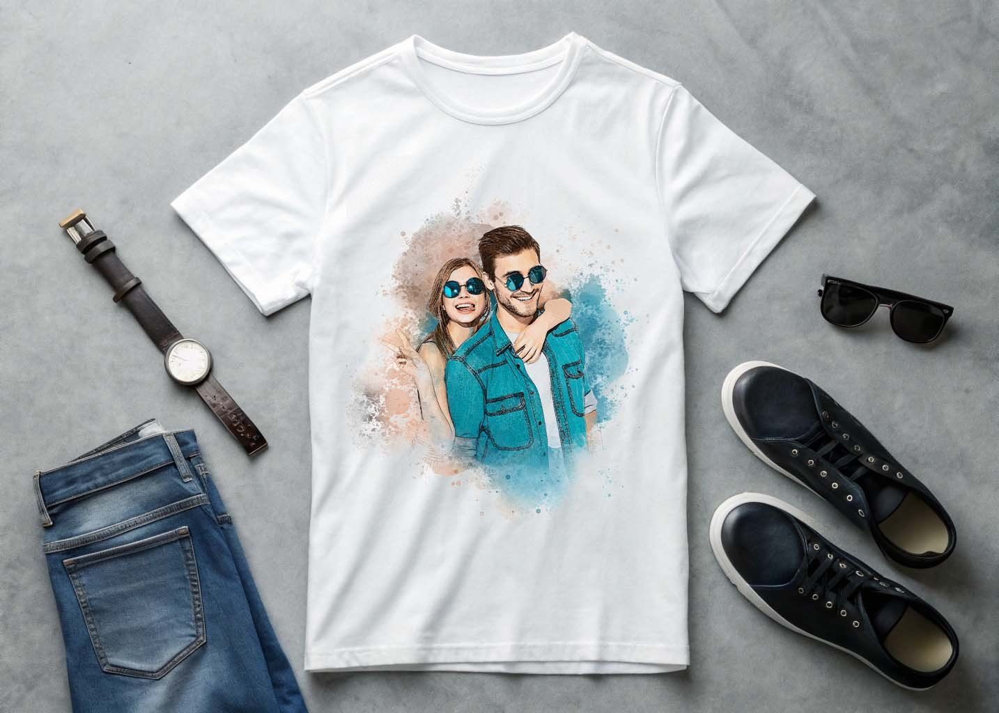 Wedding Watercolor Art Photo Effect