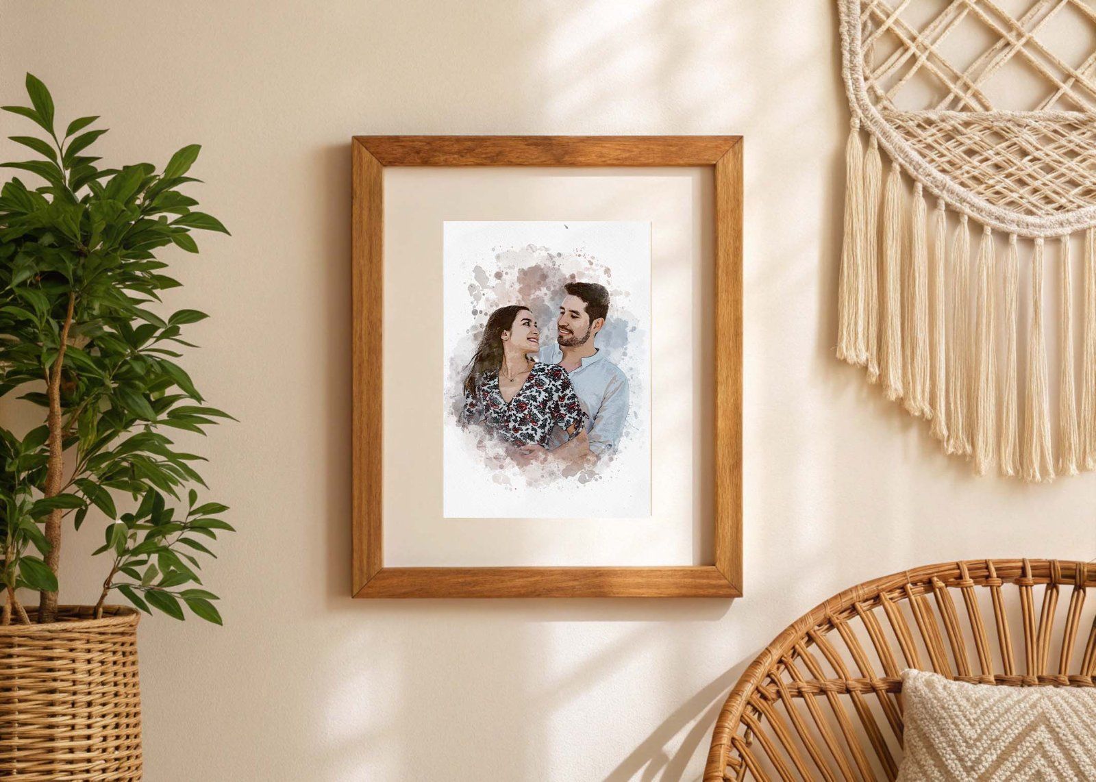 Wedding Watercolor Art Photo Effect