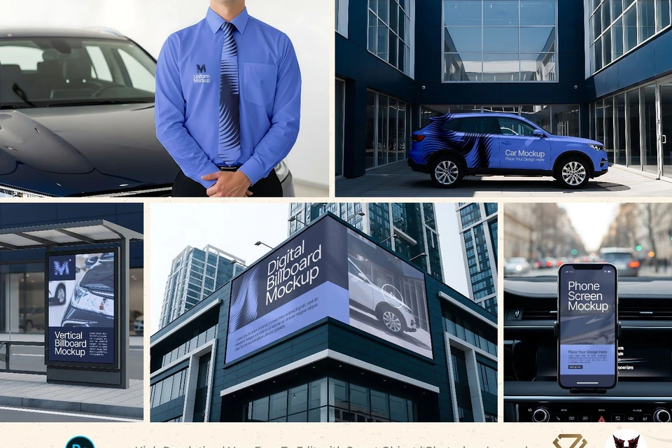 Premium Rental Car Mockup