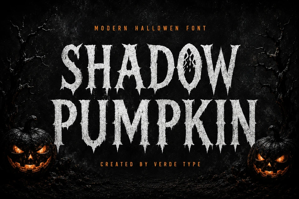 Shadow Pumpkin - Modern Blackletter Font For Horror movie posters