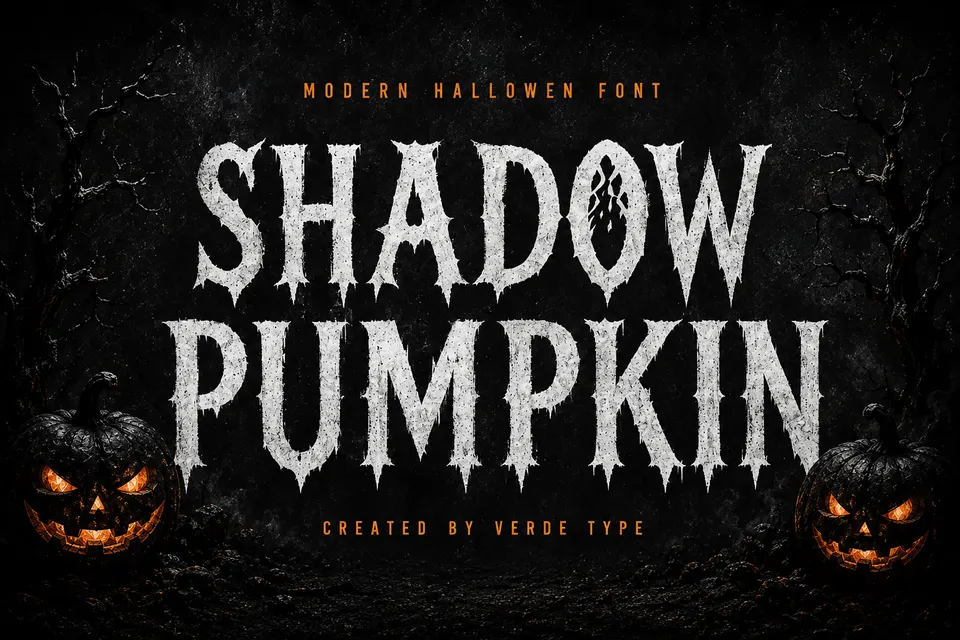 Shadow Pumpkin - Modern Blackletter Font For Horror movie posters