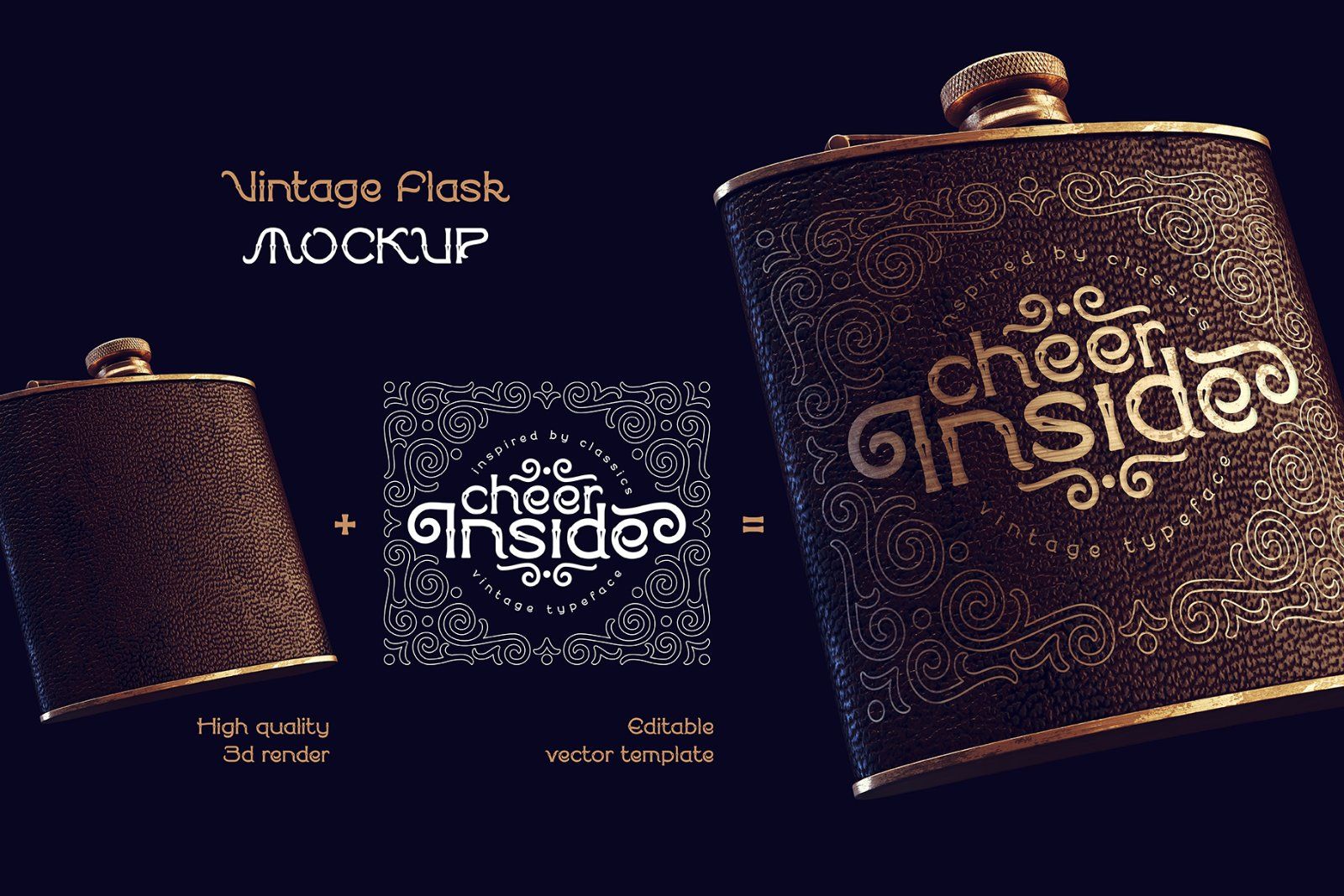 Cheer inside. Font, mockup, template — image 5