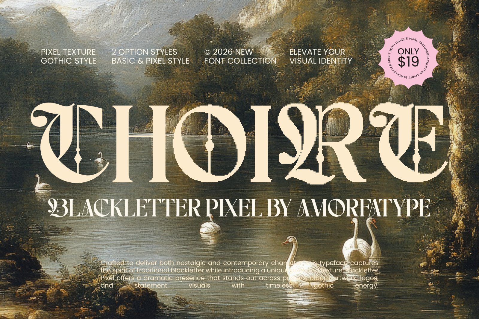 Choire Blackletter Pixel Display — image 1