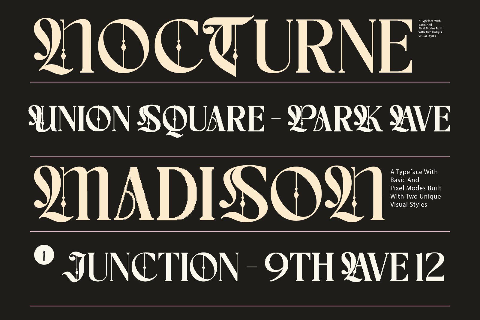 Choire Blackletter Pixel Display — image 3