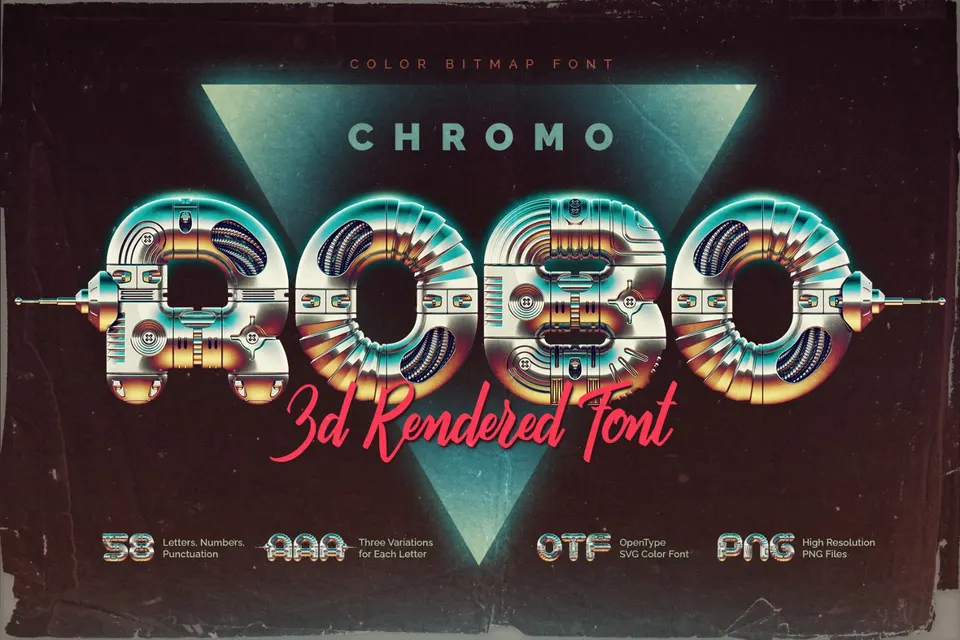 Chromo Robo - Color Bitmap Font