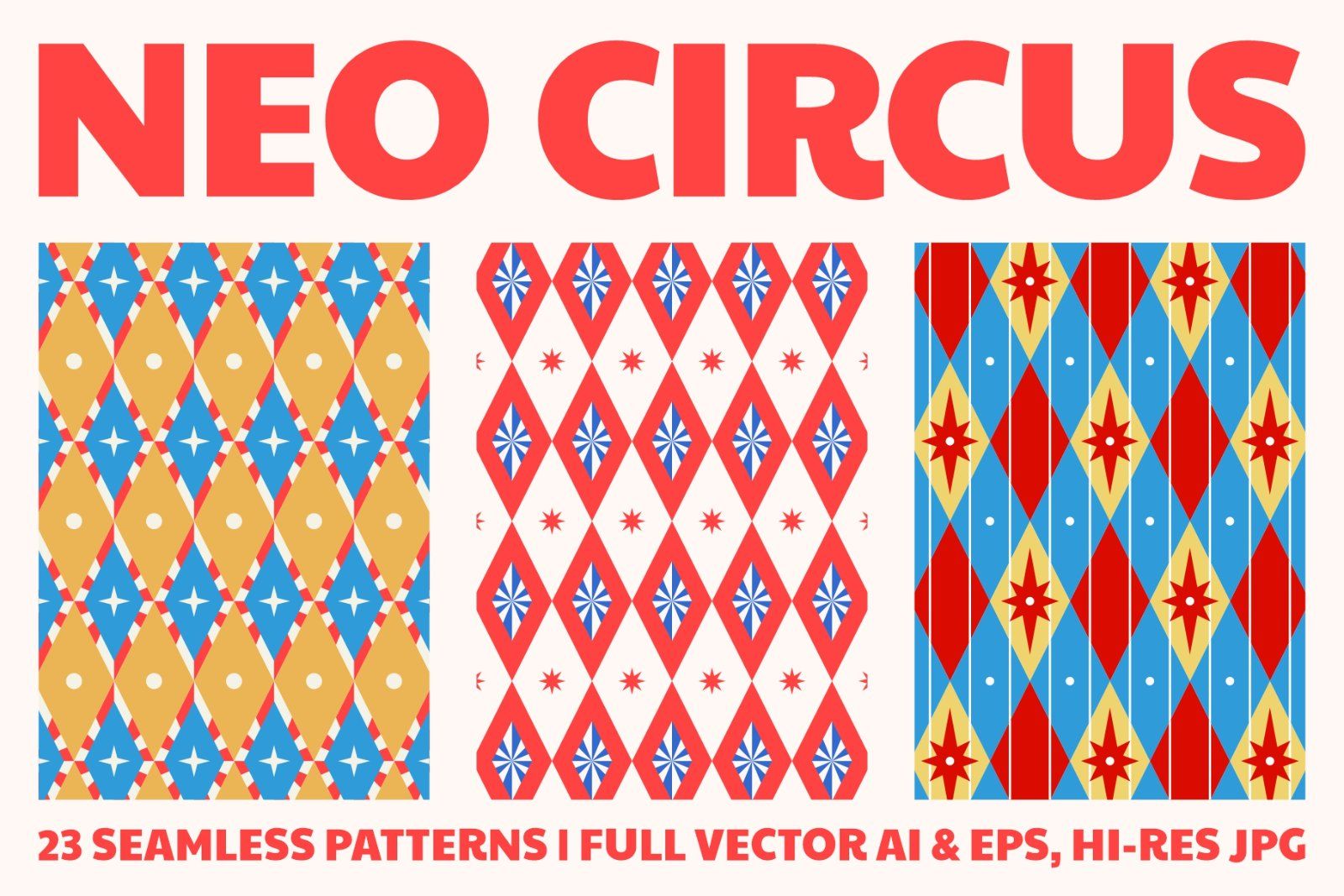 Neo Circus Seamless Pattern — image 1