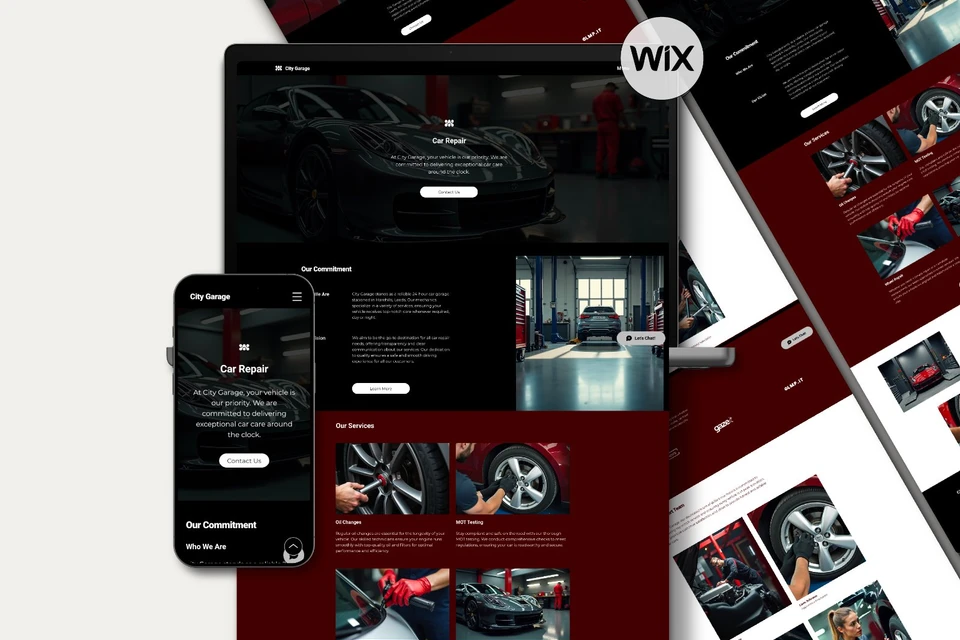 Wix Car Repair Website Template | Auto Mechanic Design