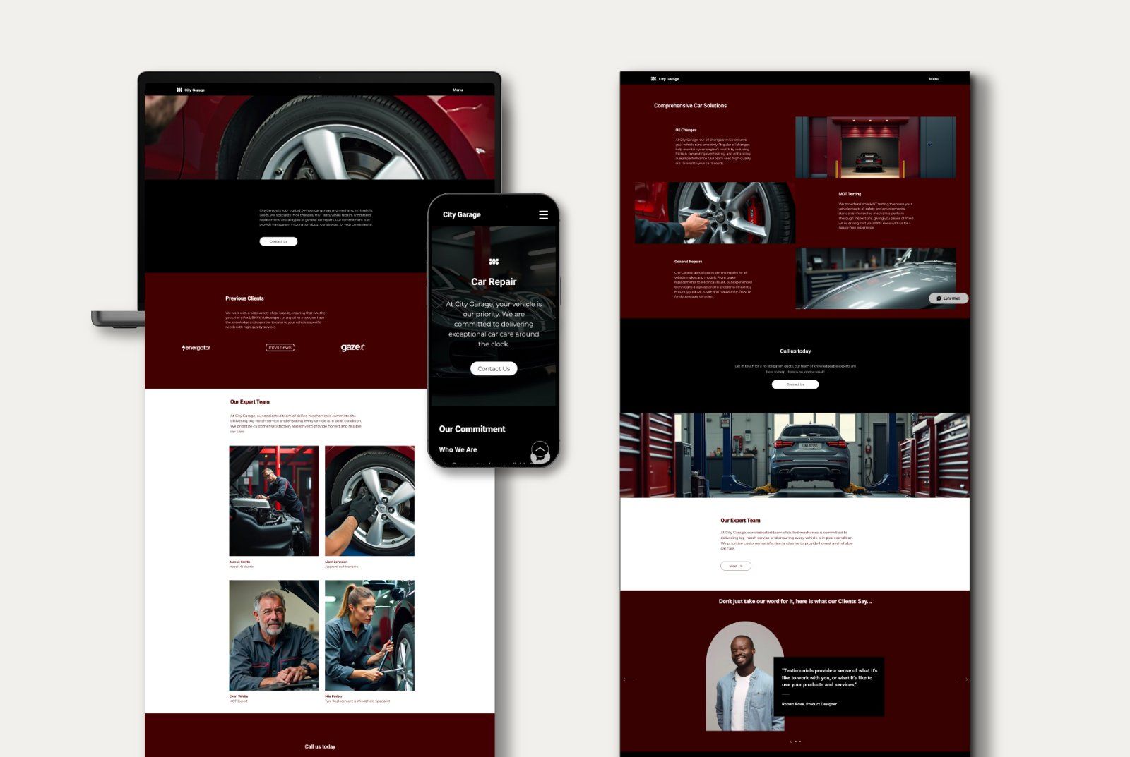 Wix Car Repair Website Template | Auto Mechanic Design