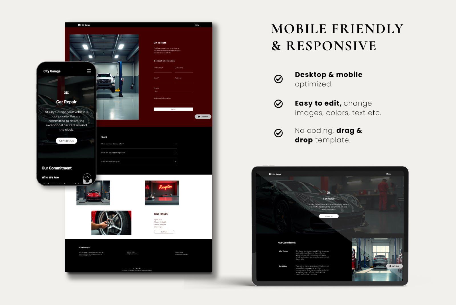 Wix Car Repair Website Template | Auto Mechanic Design