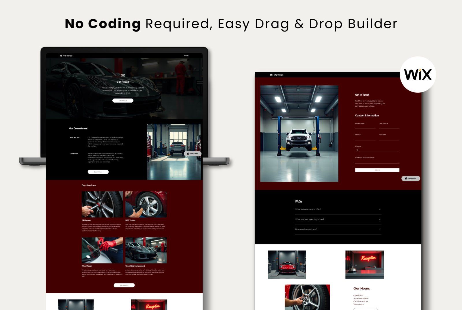 Wix Car Repair Website Template | Auto Mechanic Design
