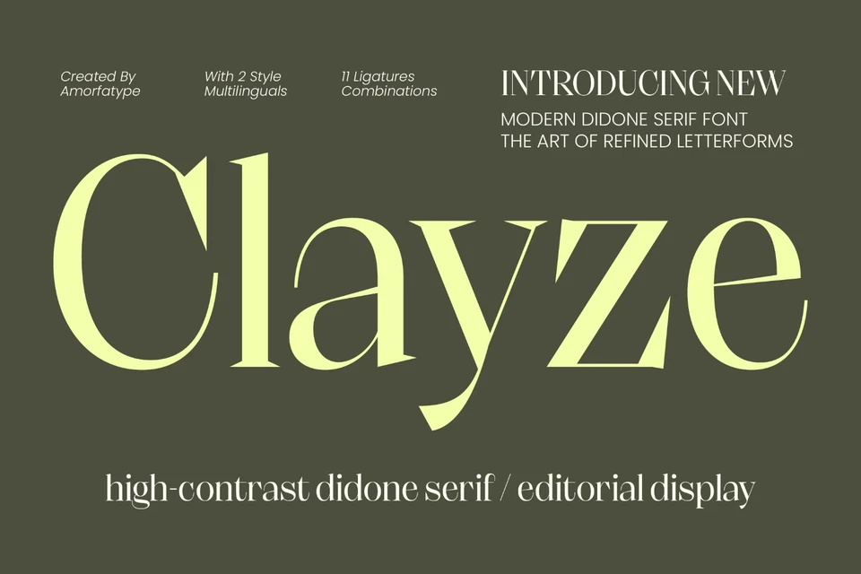 Clayze High Contrast Editorial Serif