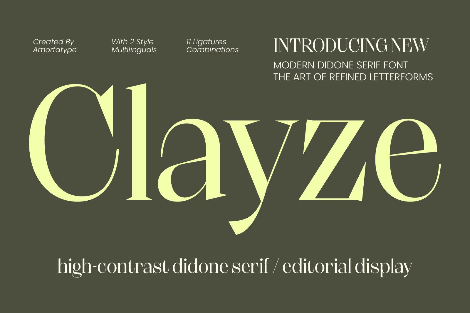 Clayze High Contrast Editorial Serif — image 1
