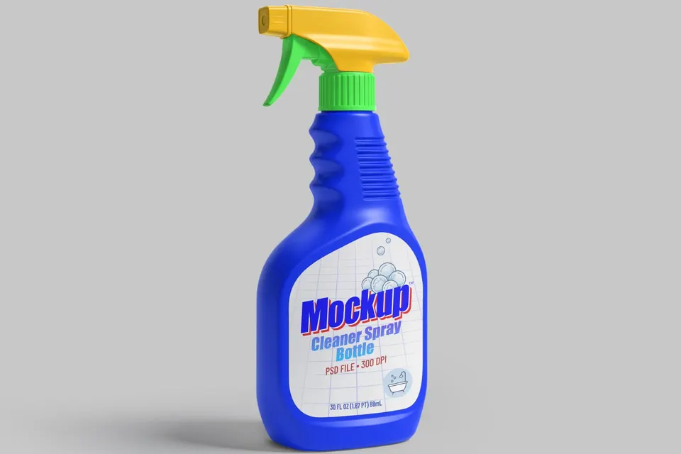Cleaner Spray Bottle Mockup