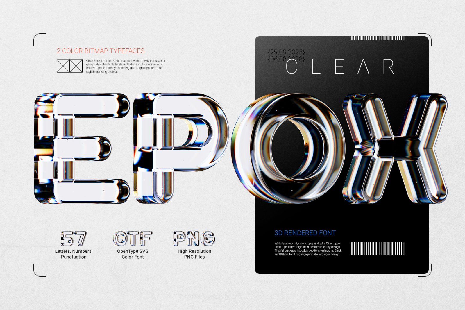 Clear Epox - Color Bitmap Font — image 1