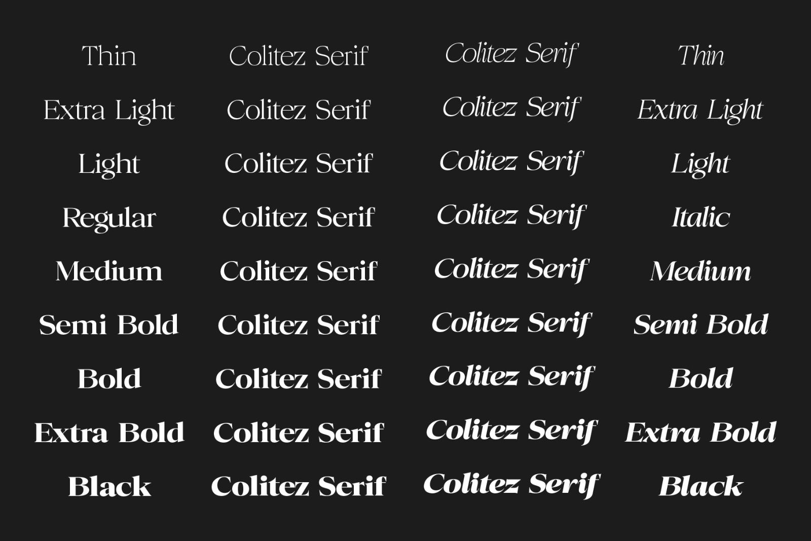 Colitez - Editorial Serif