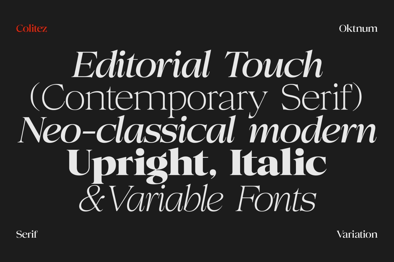 Colitez - Editorial Serif