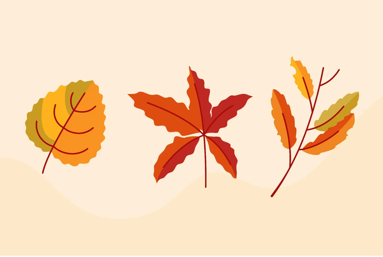 Colorful Autumn Leaves Illustration — image 3