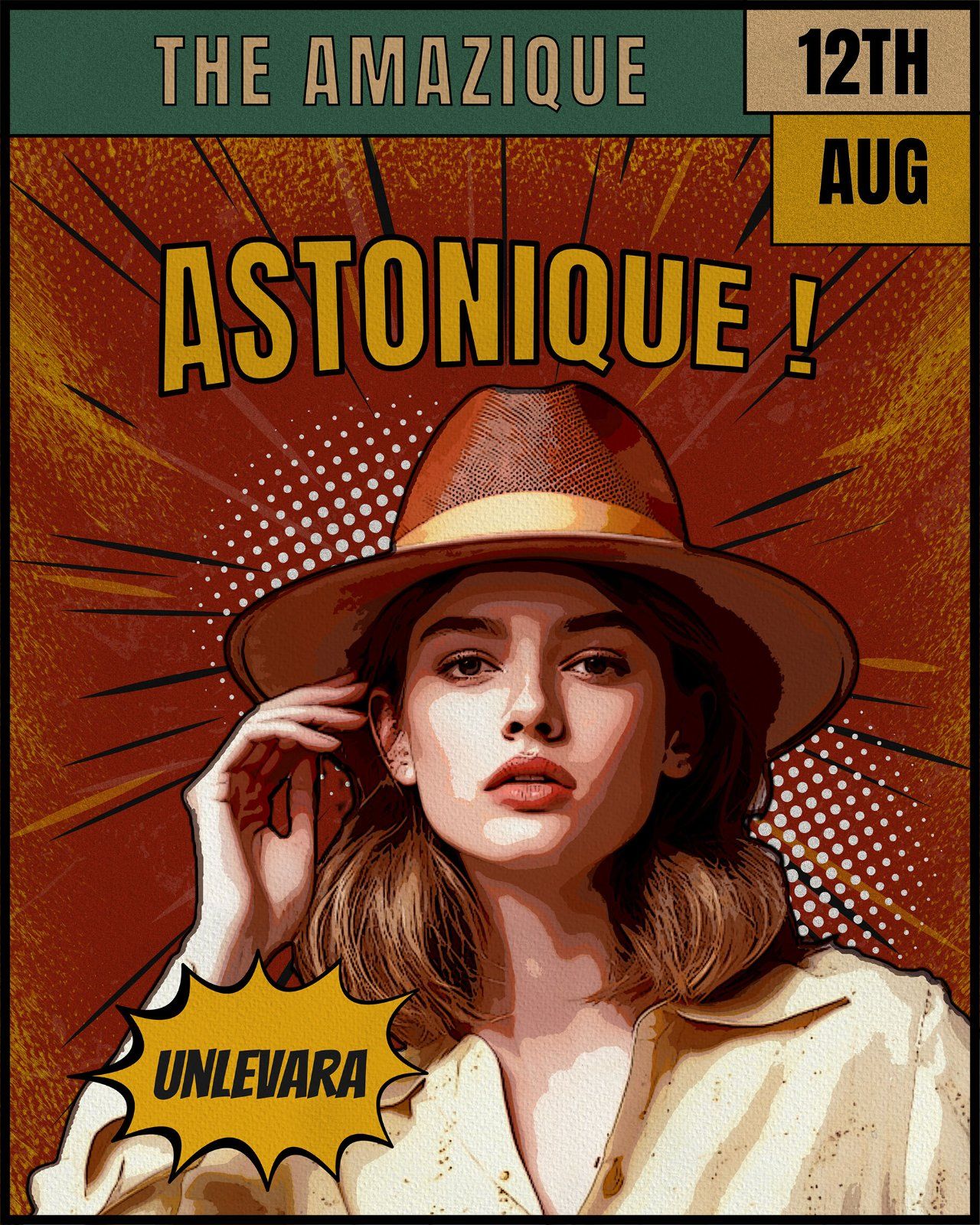 Comic Portrait Photo Effect Template