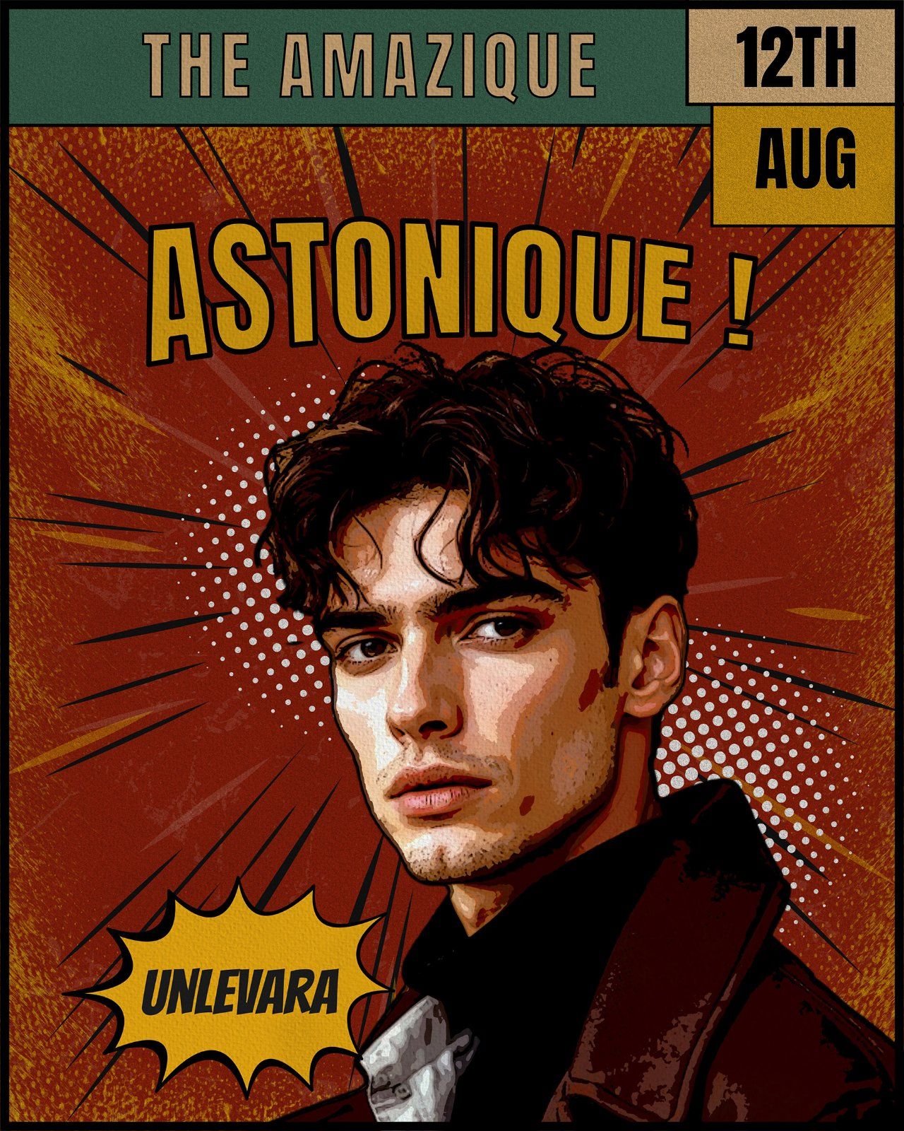 Comic Portrait Photo Effect Template