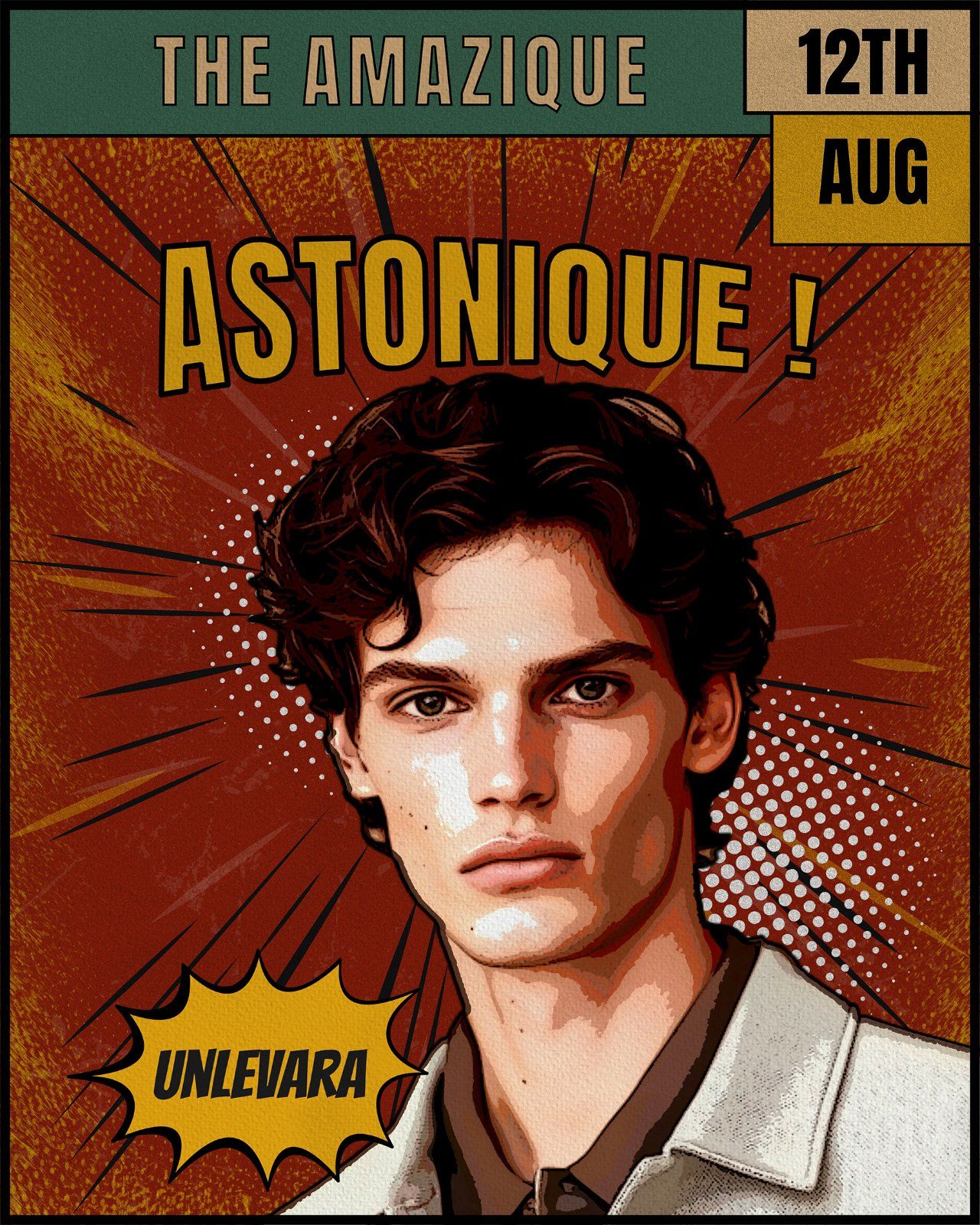 Comic Portrait Photo Effect Template