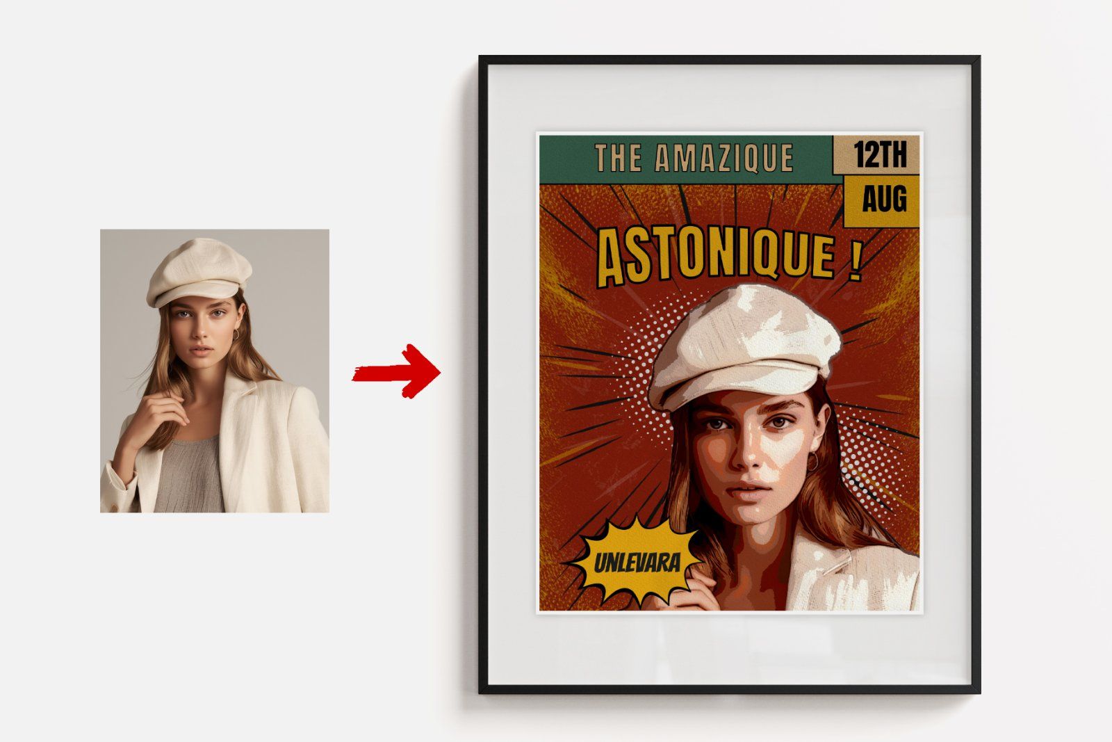 Comic Portrait Photo Effect Template