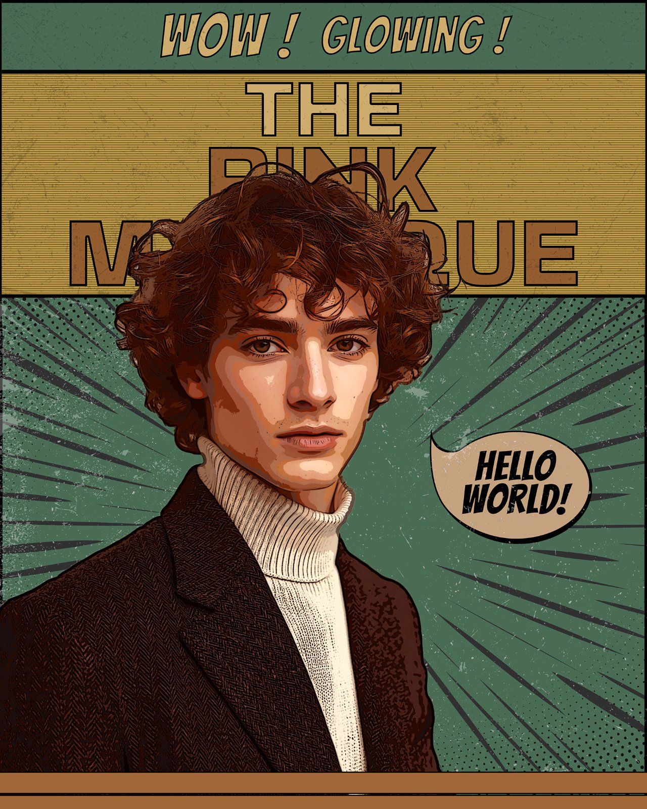 Comic Portrait Photo Effect Template