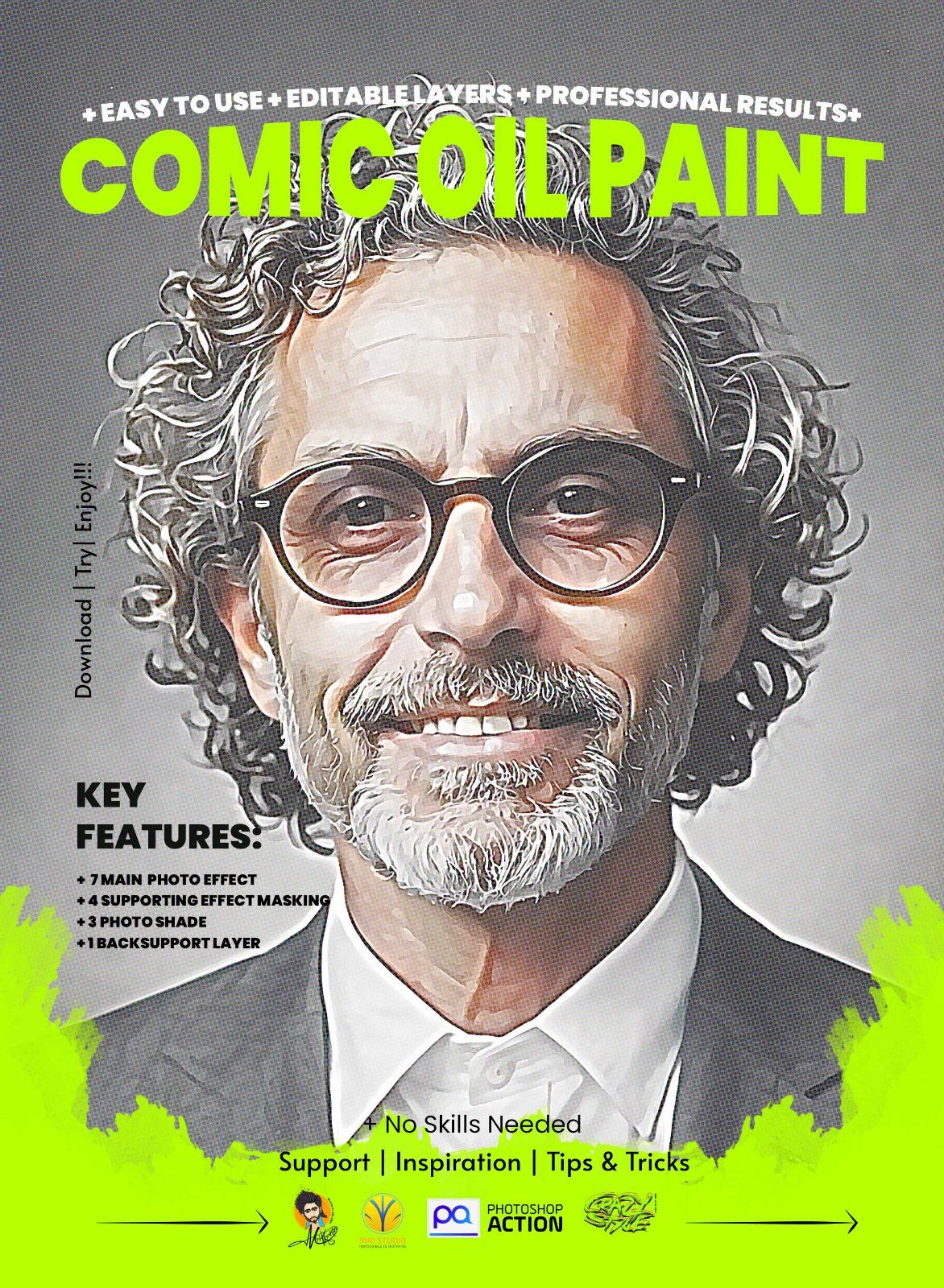 Comic Oil Paint Photoshop Action