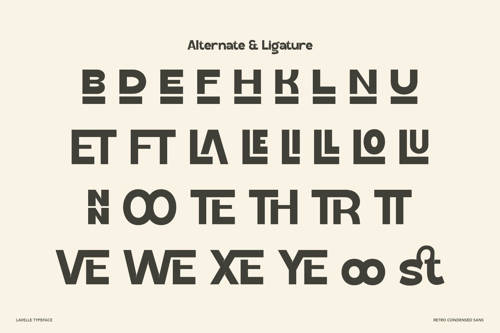 Lavelle - Retro Condensed Sans Font — image 9