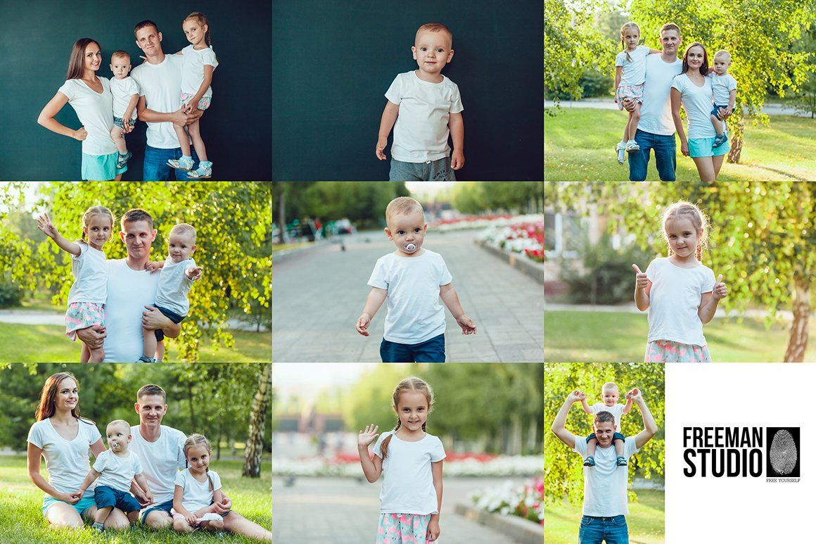 Happy Family T-Shirt Mock-Up