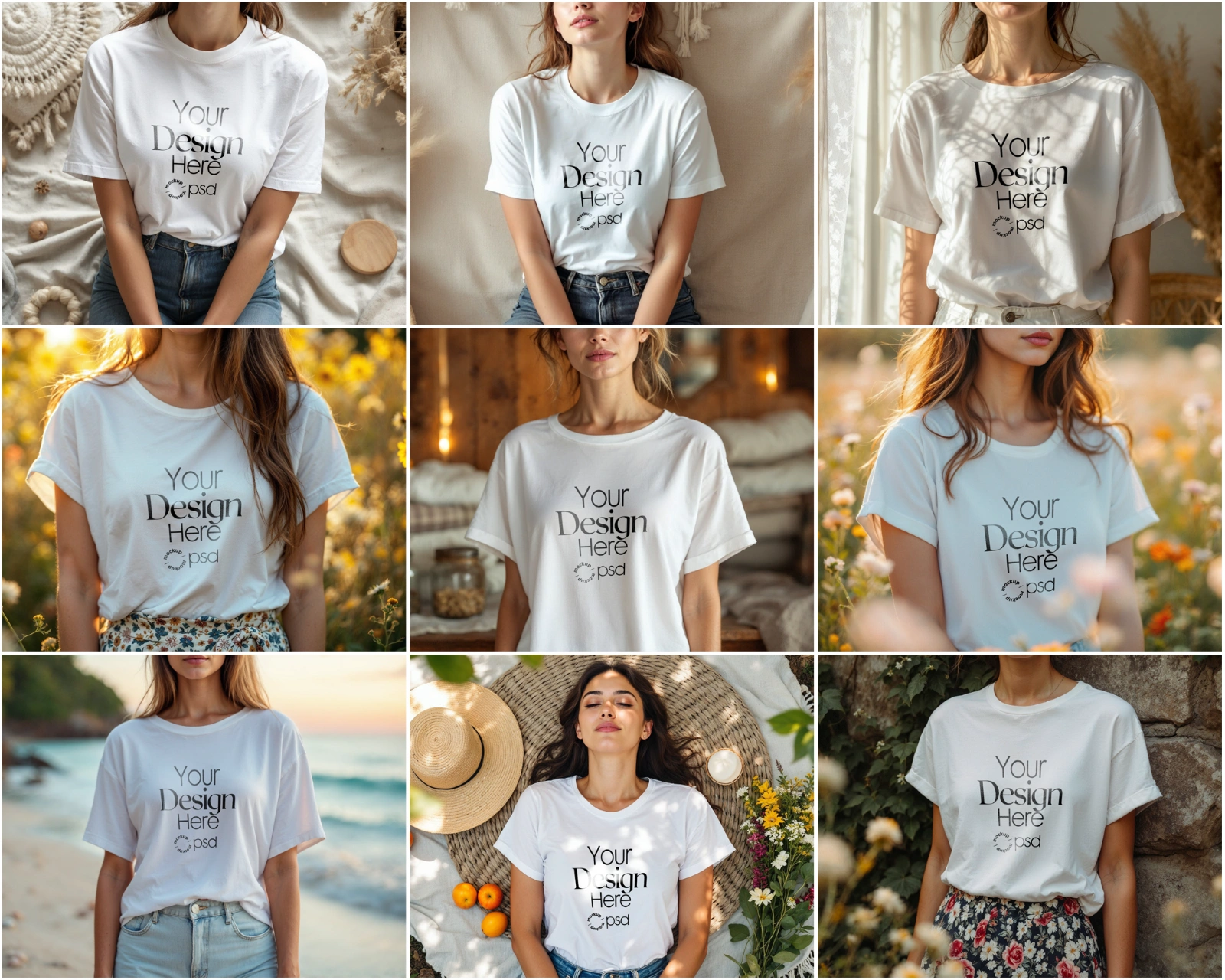 100 T-Shirt Mockup PSD Bundle – Gildan 64000 & Bella Canvas 3001 for Print on Demand — image 12