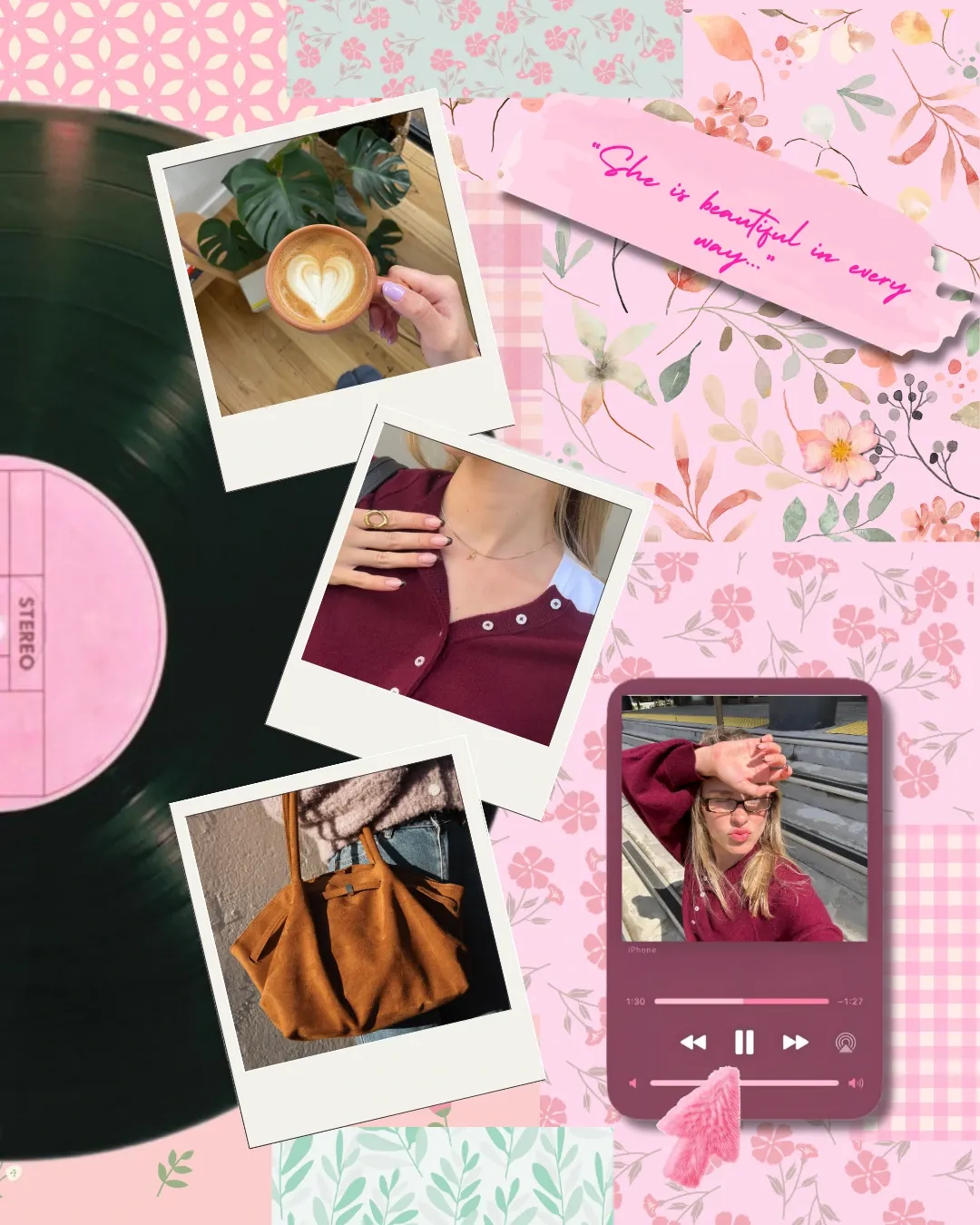 22 Editable Pink Scrapbook Canva Templates for Social Media — image 3