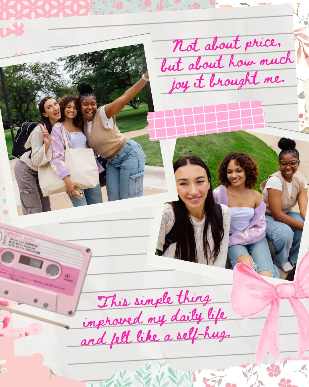 22 Editable Pink Scrapbook Canva Templates for Social Media — image 6