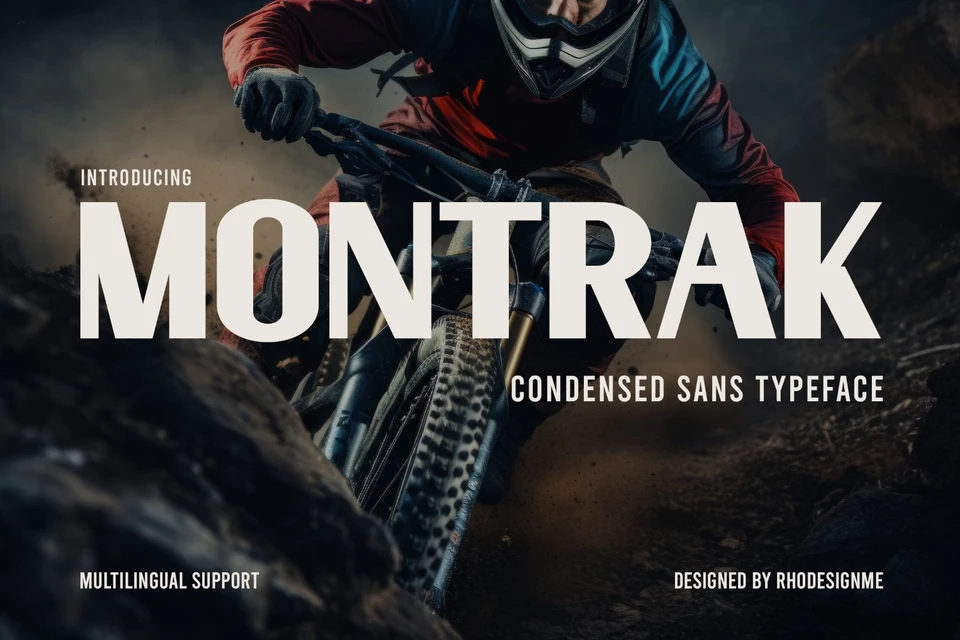 Montrak – Condensed Sans Typeface Font