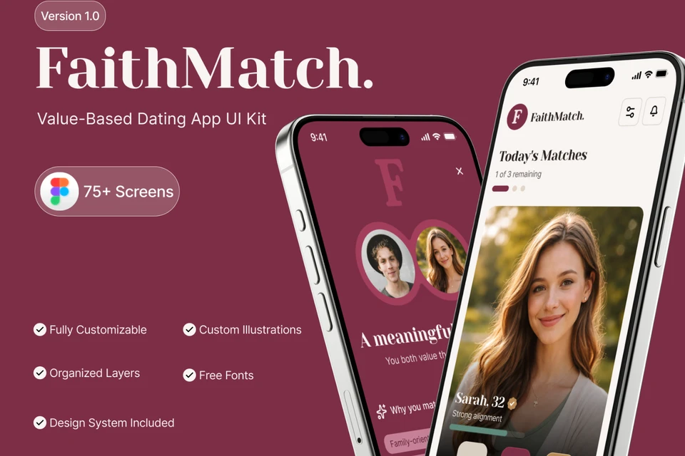 FaithMatch – Dating App Mobile UI Kit