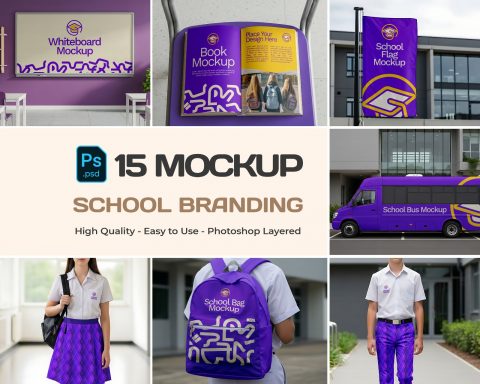 15 Premium High School Mockup Branding Collection