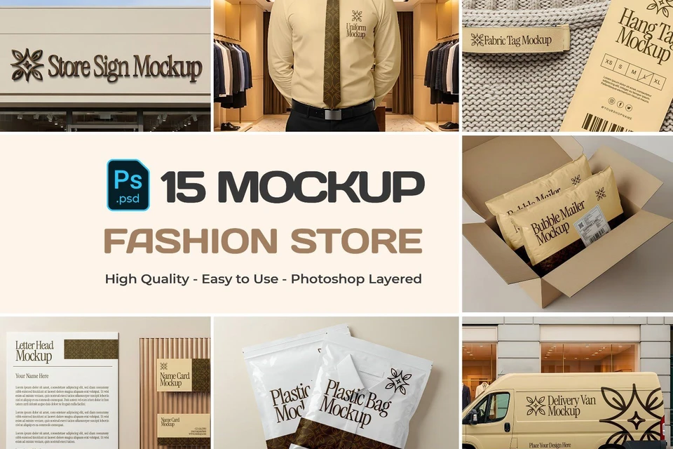 Premium Fashion Store PSD Mockup Bundle