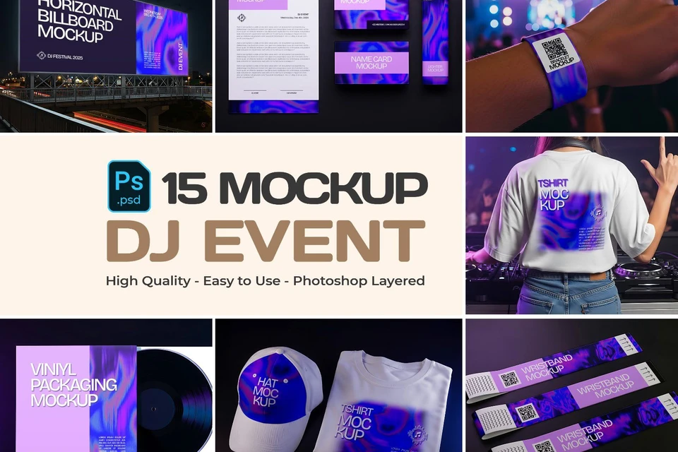 Premium DJ Event Mockup Bundle Festival Branding