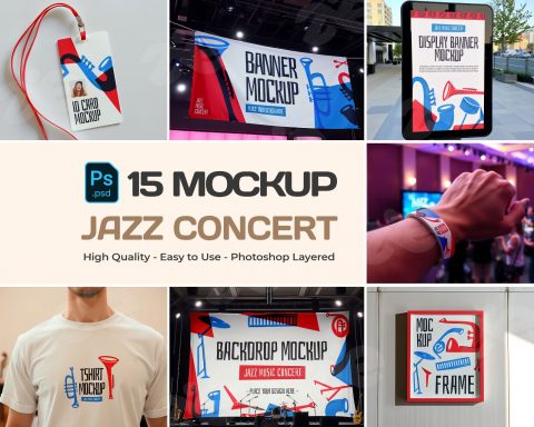 Premium Branding Music Jazz Concert Mockup