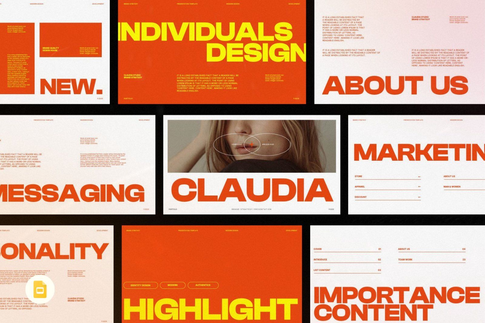 Claudia - Brand Identity Google Slides