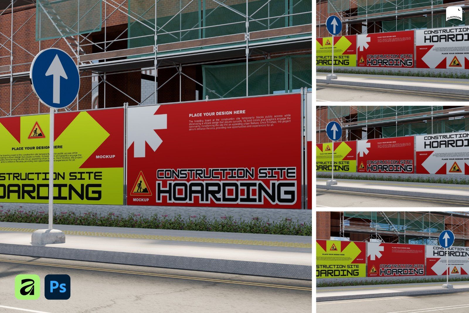 Construction Site Hoarding Banner Mockup — image 1