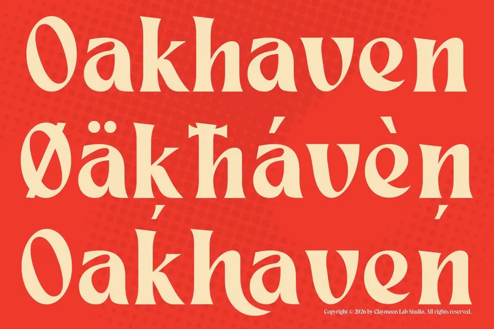 Oakhaven — Bold Retro Luxury Serif