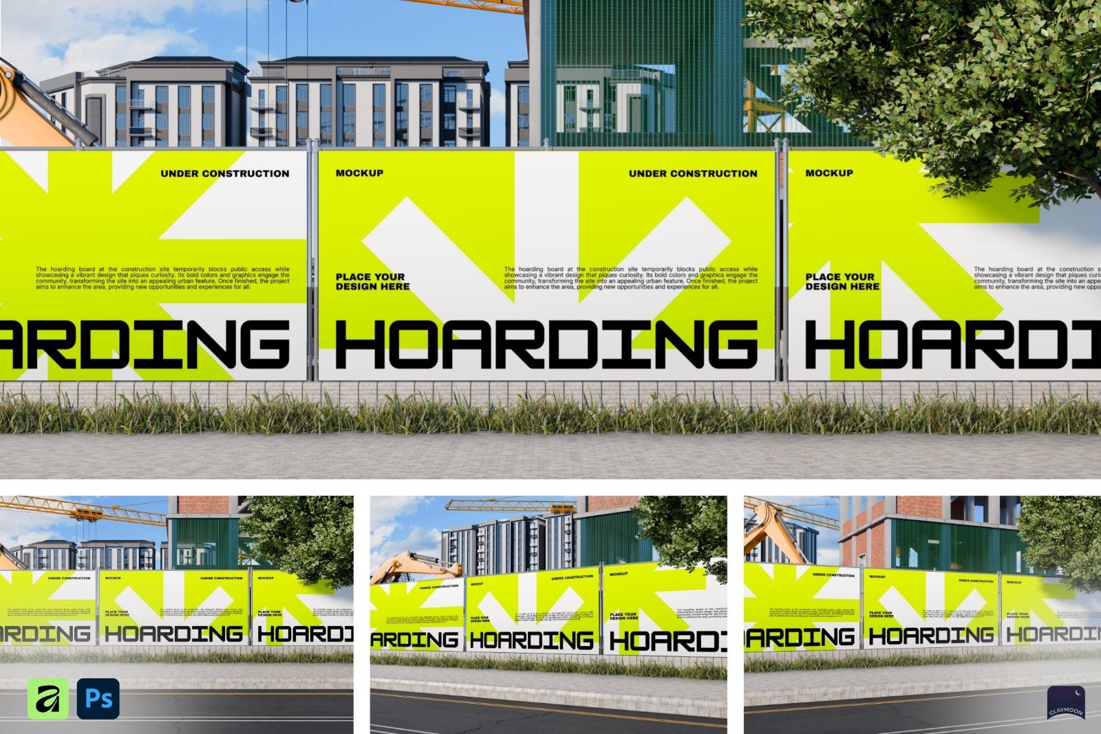 Construction Hoarding Banner Mockup — image 1