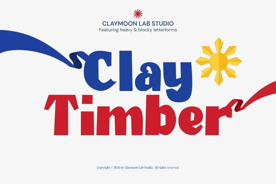 Clay Timber — Heavy Blocky Display Typeface