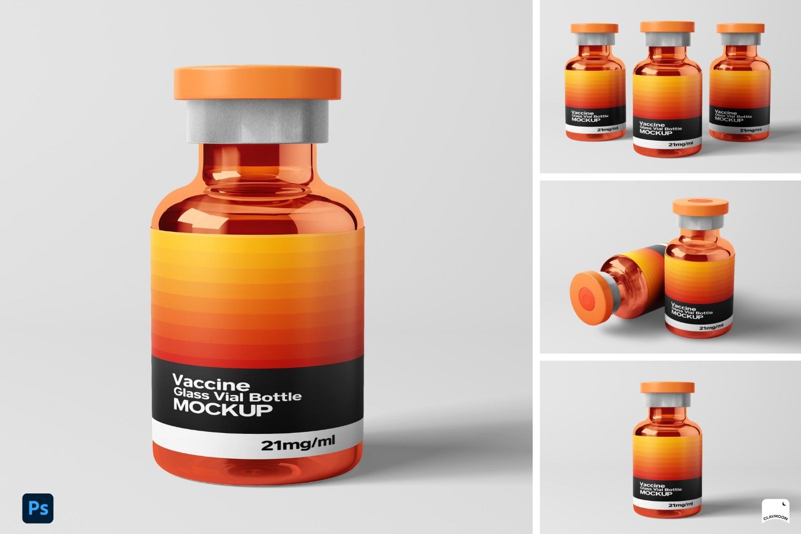 Vaccine Vial Bottle Mockup — image 1