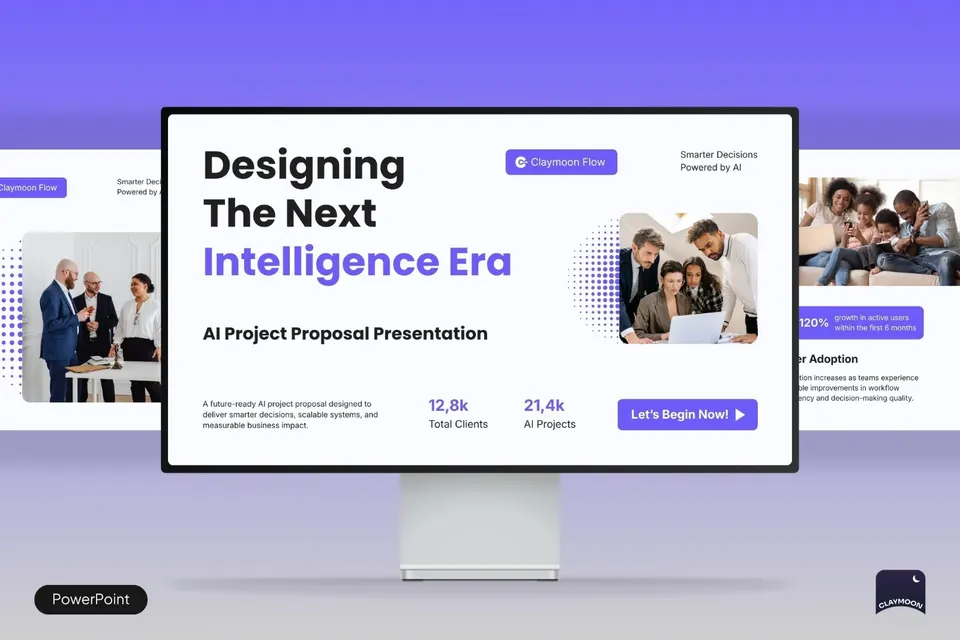 White Purple Modern AI Project Pitch Deck 007
