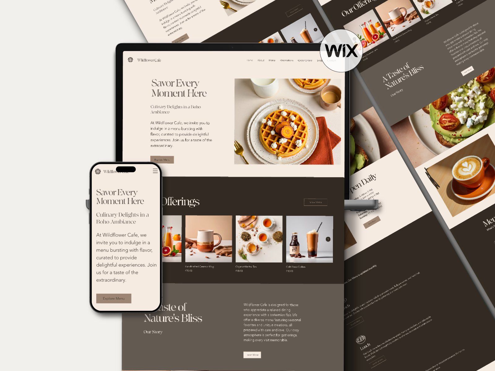 Wix Cafe, Restaurant & Takeaway Website Template
