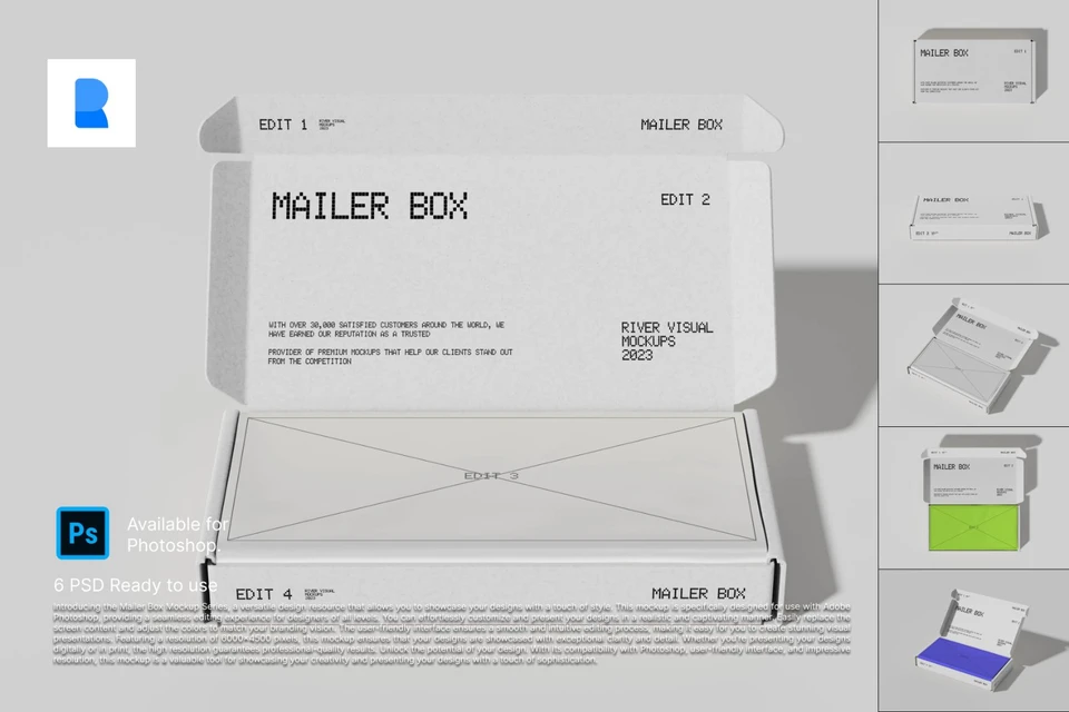 Mailer Box Minimalist Mockup