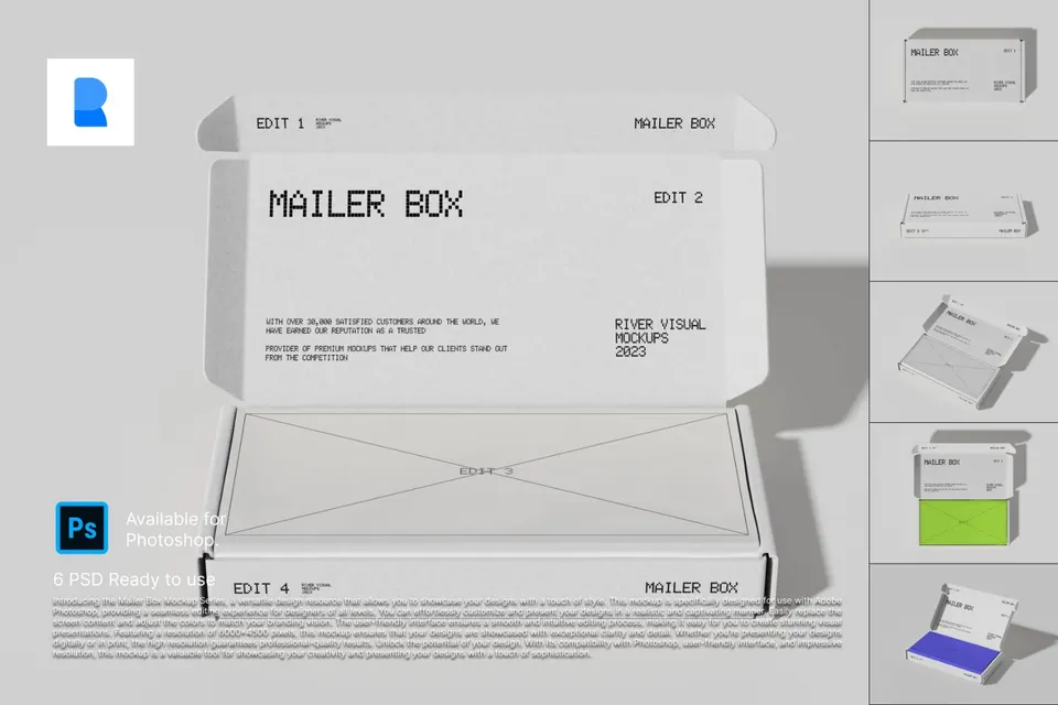 Mailer Box Minimalist Mockup