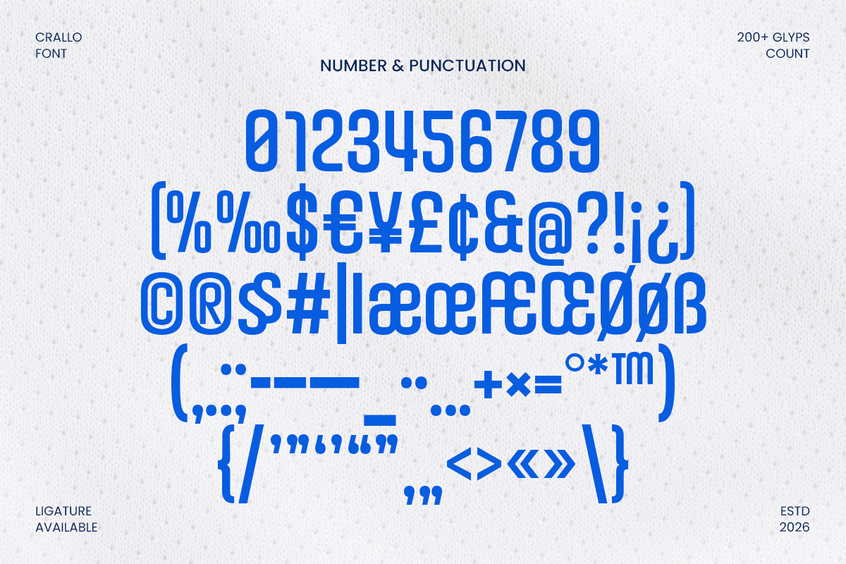 Crallo-Logo Condensed Font — image 12