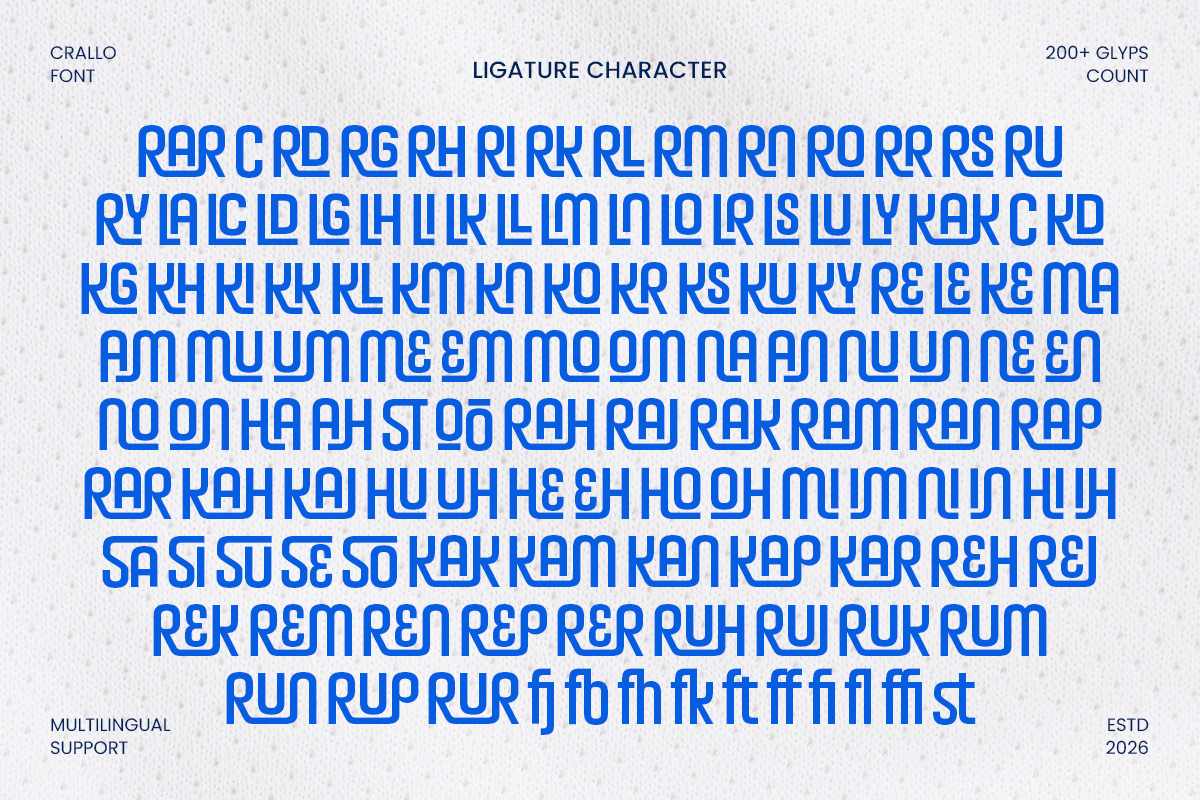 Crallo-Logo Condensed Font — image 14